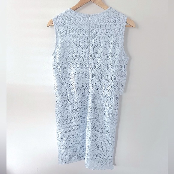 Pastel Blue Lace Dress Two-Tiered - Picture 3 of 3